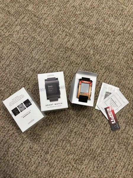 Pebble Time Classic Smart Watch 301BL ESPN EDITION *RARE*