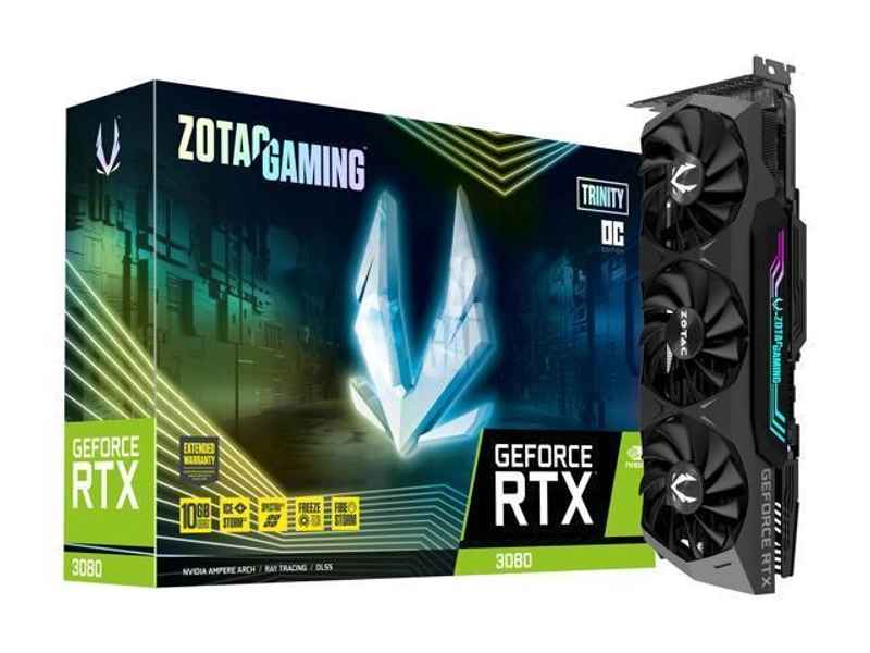 ZOTAC TRINTY OC LHR GeForce RTX 3080 10GB GDDR6X PCI Express 4.0 Video Card ZT-A30800J-10PLHR