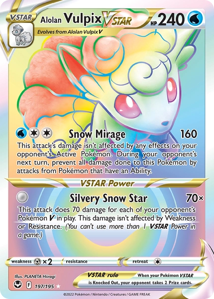 Alolan Vulpix VSTAR · Silver Tempest (SIT) #197 ‹ PkmnCards