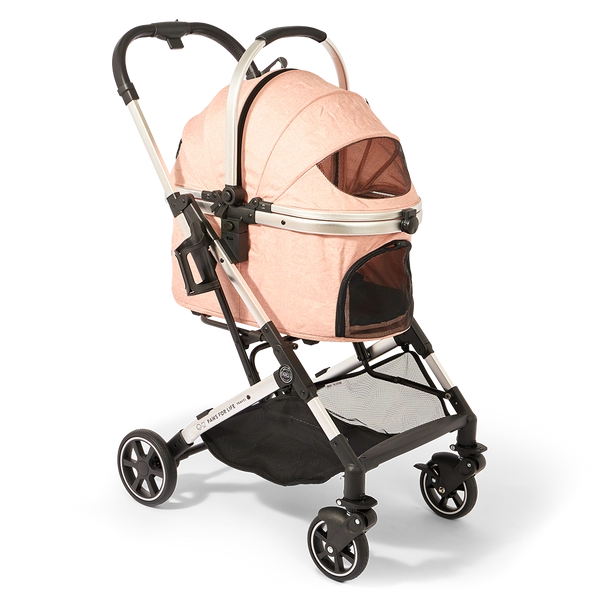 Large Foldable Pet Stroller Pink For Cats And Dogs