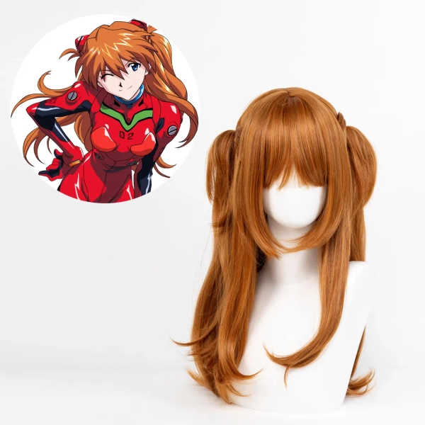 Asuka Langley Soryu Cosplay Wig 60cm Heat-resistant Fiber With Realistic Scalp Auburn Twin-tail Style for Anime Cosplay and Daily Wear - Etsy Australia