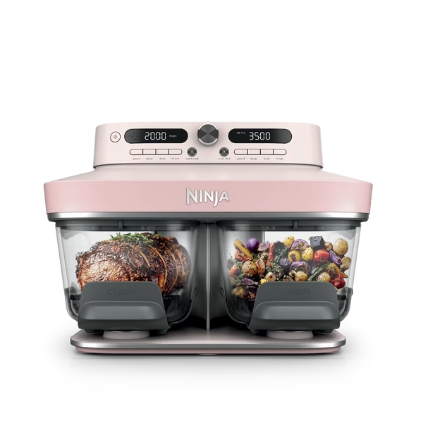 Ninja Crispi® DualZone™ Glass Countertop Air Fryer in Rose Quartz