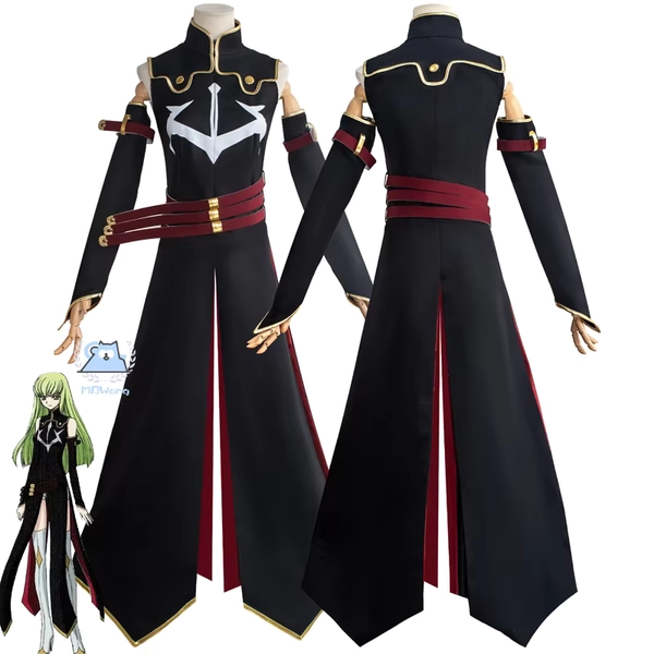 Spielcode Geass C.C. Cosplay Kostüm C.C. Cosplay Outfit Langes Kleid CC Lelouch of The Rebellion Halloween Party Damen Herren - AliExpress 