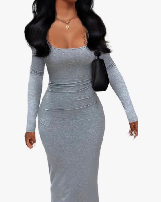 long sleeve maxi dress