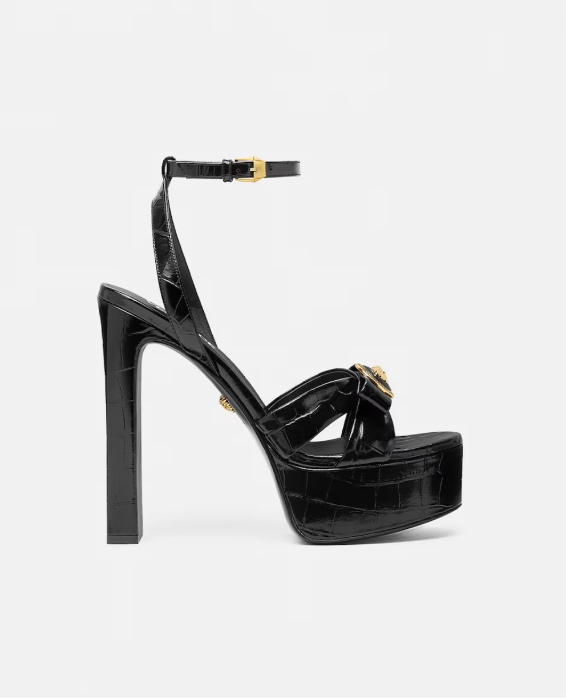 Gianni Ribbon sandali effetto cocco 140 mm