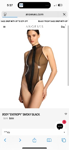 Translucent latex bodysuit 