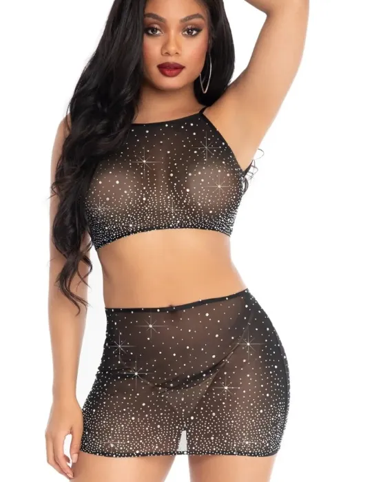 Make a Scene Rhinestone Skirt Set