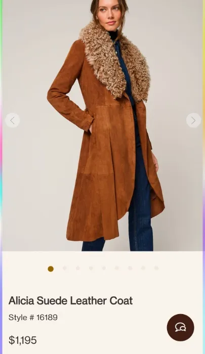 Alicia Suede Leather Coat