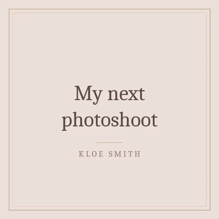 Fund my next photoshoot