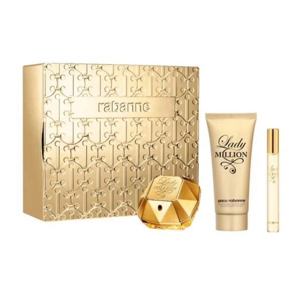 Paco Rabanne Lady Million Eau de Parfum 80ml Spray + 2 Products Set