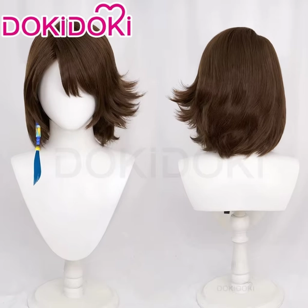 IN MAGAZZINO Yuna Parrucca Gioco Cospaly DokiDoki Donne 35 cm Capelli castani corti Parrucca resistente al calore Yuna Cosplay Protezione parrucca gratuita - AliExpress