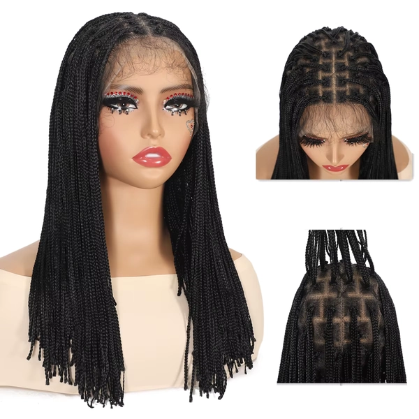 Synthetic Full Lace Wig on Clearance Sale With Baby Hair Knotless Lace Braided Wigs for Black Women Black Wig Braiding Hair M008 - AliExpress 
