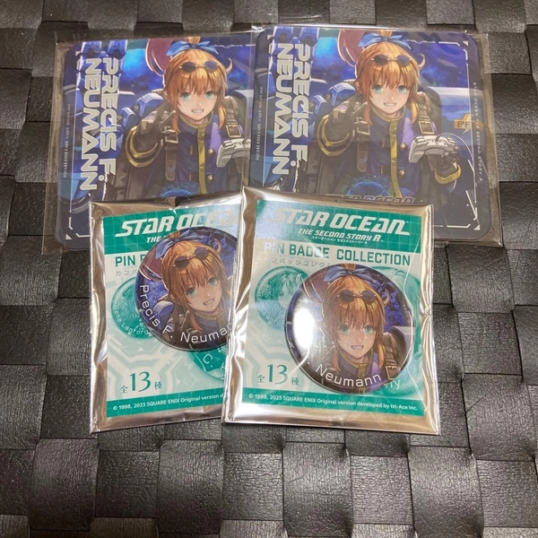 Star Ocean Second Story R Square Enix Cafe Prisis Can Badge etc.