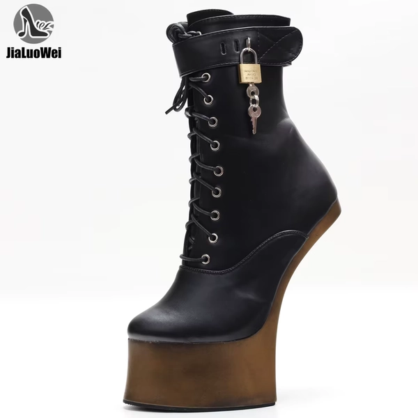 JIALUOWEI 7inch High Heel New Fancy Ponyplay bootfetish Ankle Platform Boots In Stock Fast Shipping Size36-46 - AliExpress 322