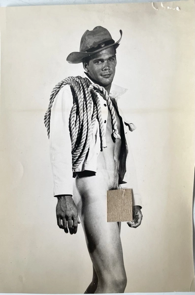Vintage Photo Handsome Cowboy Man Gay Interest