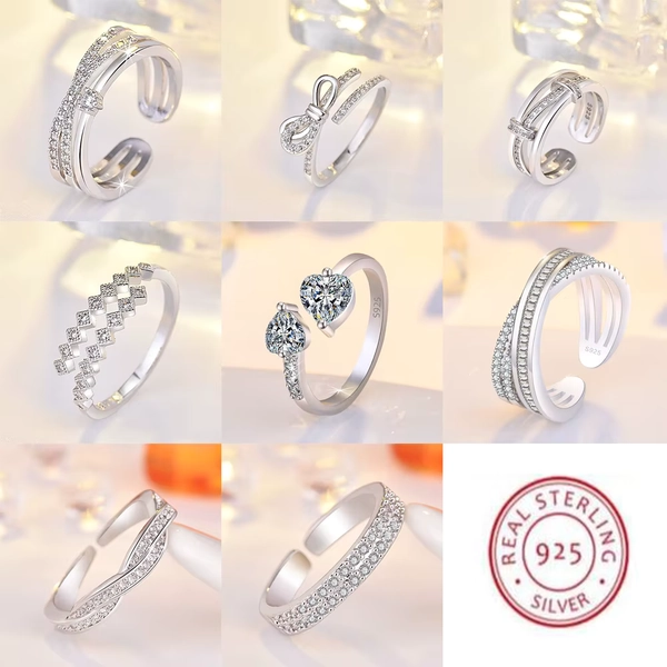 Original 925 Sterling Silver Ring High Quality Adjustable