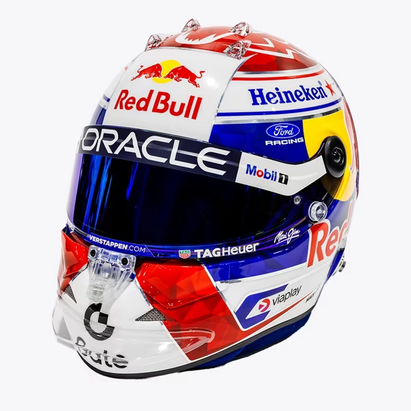 Casque Max Verstappen Red Bull Racing Saison 2026 (modèle réduit 1:4)