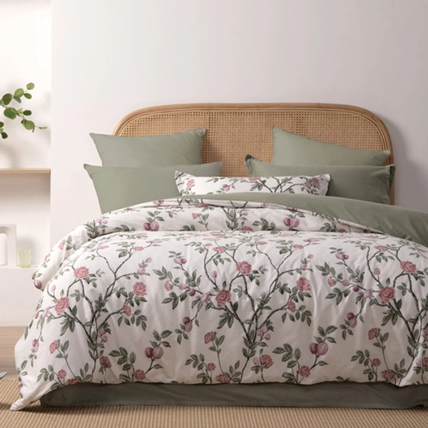 Magnolia Reversible Cotton Quilt Cover Set