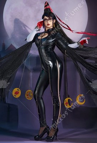 Backless Bodysuit and Gloves with Chains and Socks - Women Cosplay Costume | Top Quality Outfits for Sale