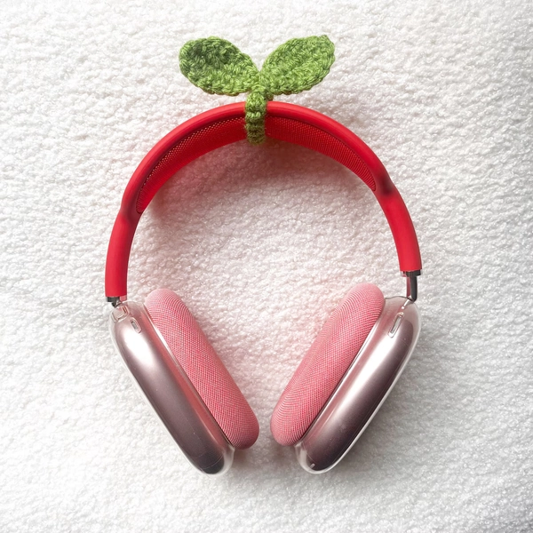 Handmade Crochet Sprout Headphone Accessory- Sprout Headphone Accessory, Crochet Leaf, Streamer Gift, Gamer Girl Leaf, Streamer Desk - Etsy