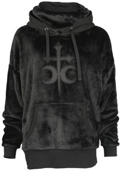 Sweat à capuche polaire avec col montant