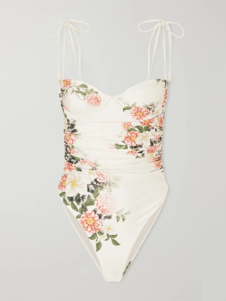 Rabano printed swimsuit - pink - x small