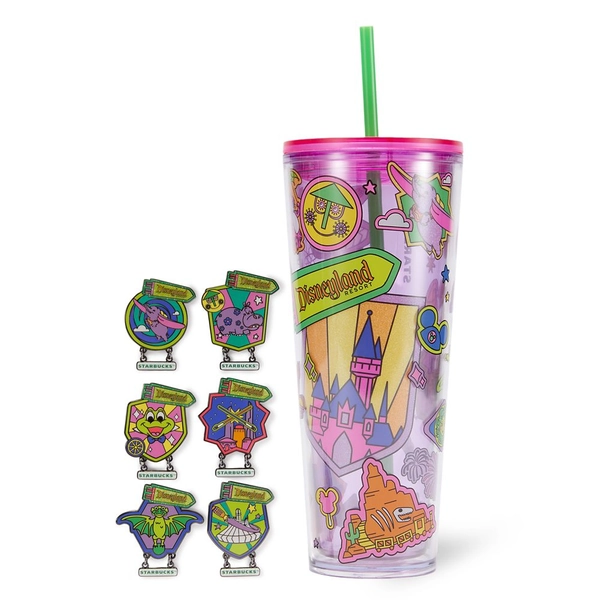 Disneyland 24 oz. Starbucks Tumbler with Mystery Pin Blind Pack – 2-Pc.