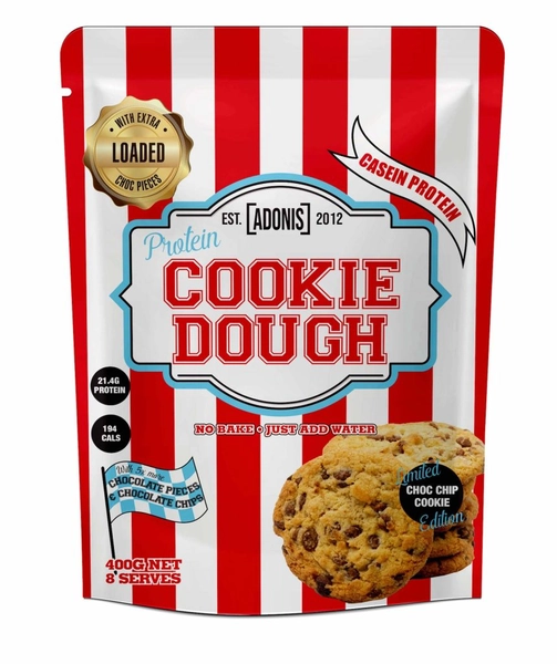 PROTEIN COOKIE DOUGH (Casein Protein) - Loaded Choc Chip Cookie (LIMITED EDITION) 400g | Adonis Gear
