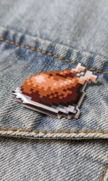 Floor Chicken Enamel Pin