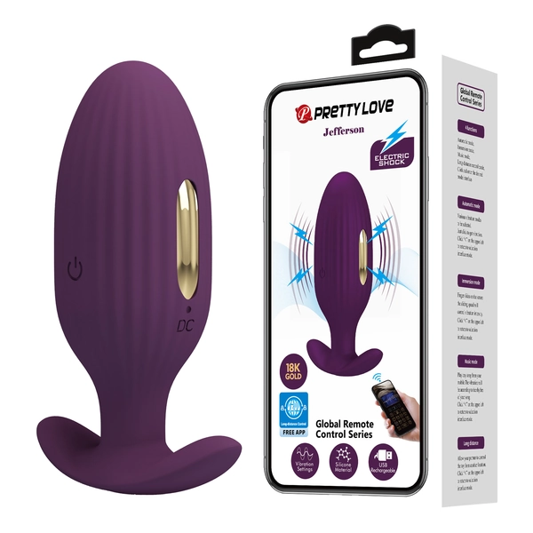 Plug Anal Vibrador con Choques Eléctricos y App "Jefferson" | PopLife Sex shop Ecuador