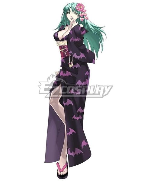 Darkstalkers Morrigan Aensland Kimono Outfit Cosplay Costume