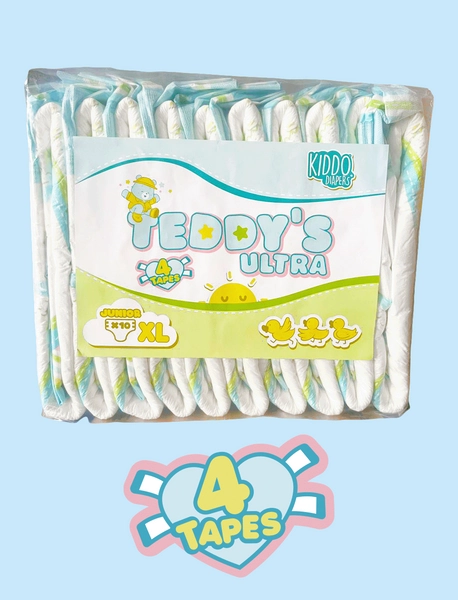 Kiddo Teddy's Ultra - 4 Tapes - Cloth-backed diaper - Diaper Minister