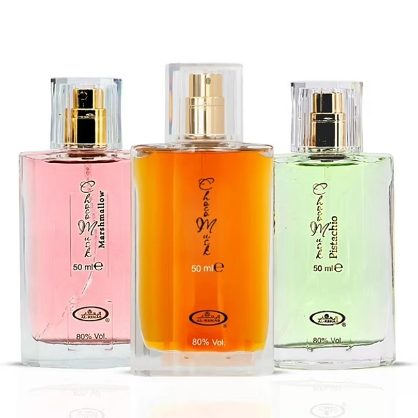 Choco Musk, Choco Musk Marshmallow & Choco Musk Pistachio Eau De Parfum Sprays 50ML (1.65 OZ) by Al Rehab | The Ultimate Gourmand Experience (Bundle)