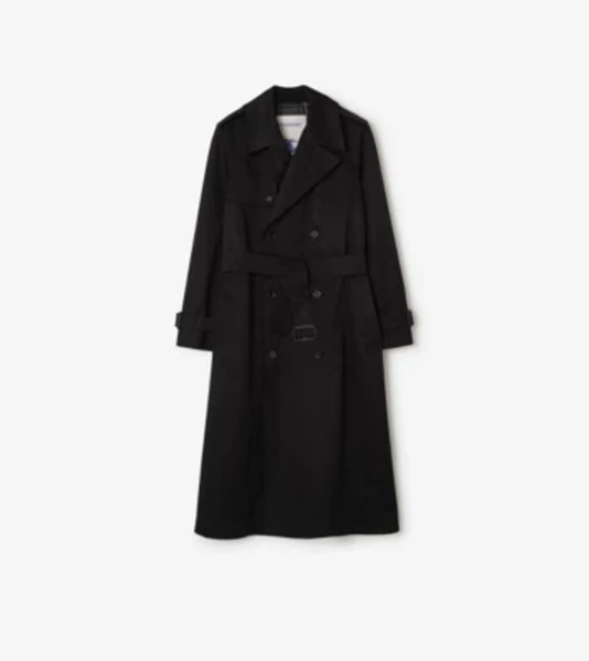 Long Gabardine Hoxton Trench Coat in Black - Men | Burberry® Official