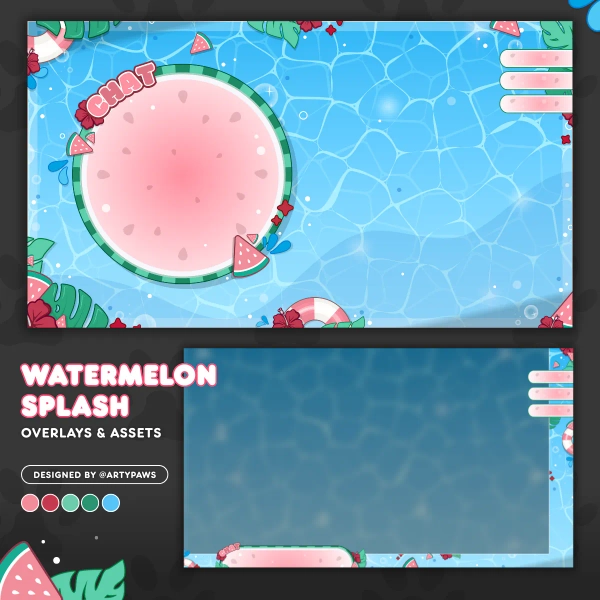 Watermelon splash Overlay Set by ArtyPaws (@ArtyPaws)
