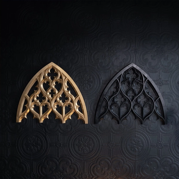 OSIRIS Gothic Arch Wall Hanging by The Blackened Teeth | Gothic Wall Decor | Cathedral Window | Dark Decor Handmade by Artisans