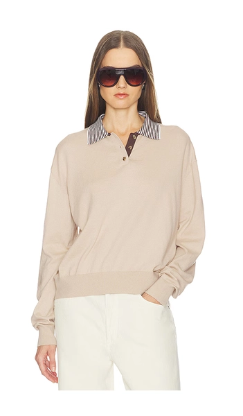 Marielle Long Sleeve Knit Polo