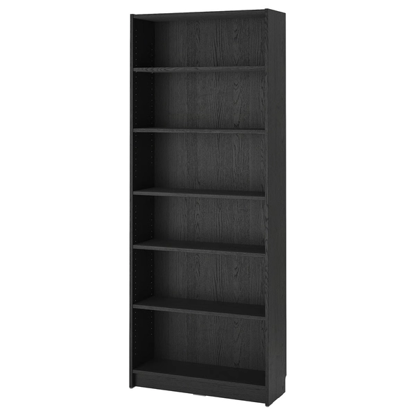 BILLY Bookcase - black oak effect 80x28x202 cm (31 1/2x11x79 1/2 ")