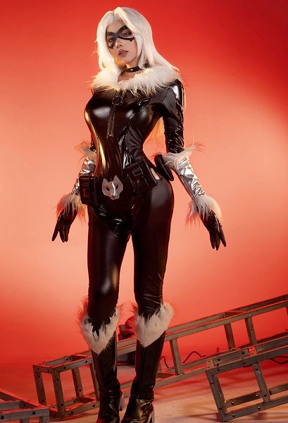 Fortnite Black Cat Bodysuit Cosplay