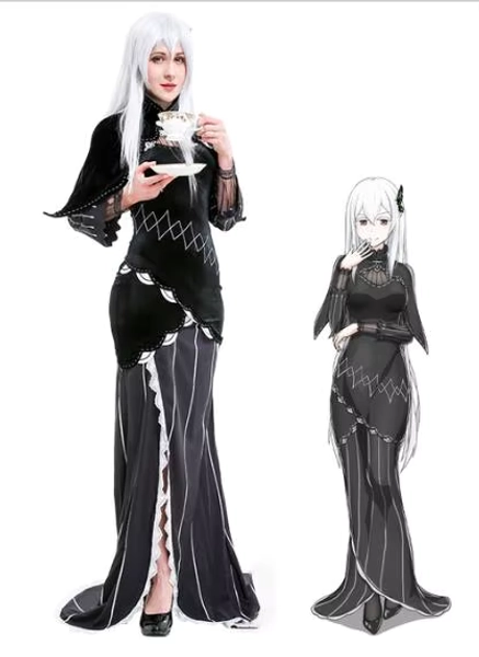 Re Zero Starting Life in Another World Echidna Cosplay Costume Cosplay Anime Echidna Costume Women Dress Cloak Halloween - AliExpress