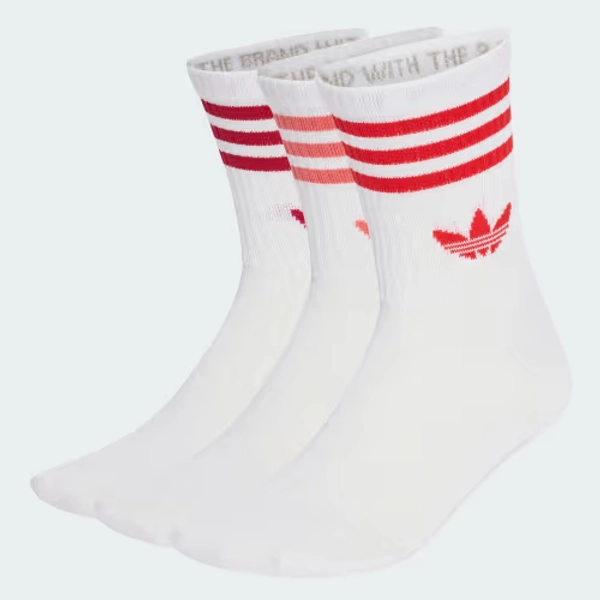 3-Stripes Crew Socks 3 Pairs (Size 8.5-10)