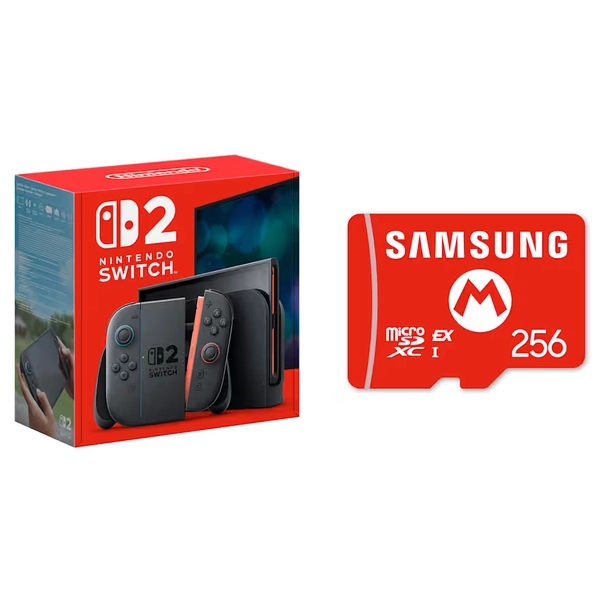 Nintendo Switch 2 + Samsung microSD Express Card 256GB for Nintendo Switch 2 (UK AC Adapter)