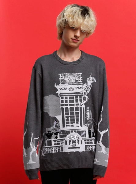 Hazbin Hotel Alastor Intarsia Knit Sweater