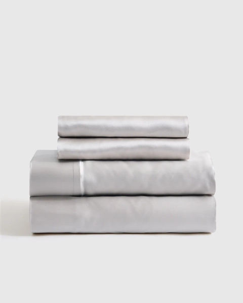100% Mulberry Silk Sheet Set in Silver