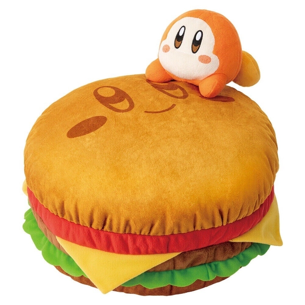 Ichiban Kuji Kirby's Dream Land Waddle Dee Burger Cushion Plush Ichibansho Last