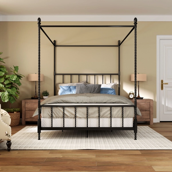 Kelly Clarkson Home Frankie Low Profile Canopy Bed & Reviews | Wayfair
