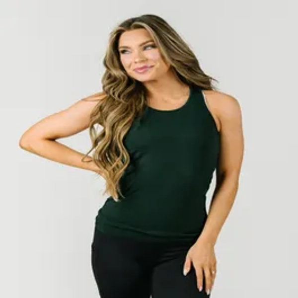 Bottle Green Copper Charged Tank - 2