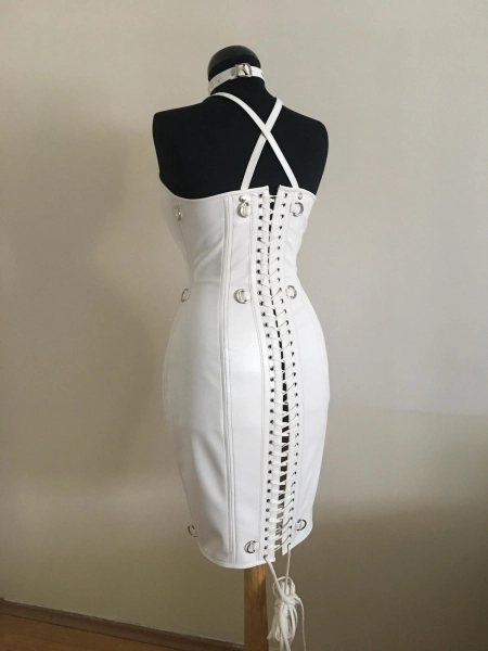 Leather corset dress