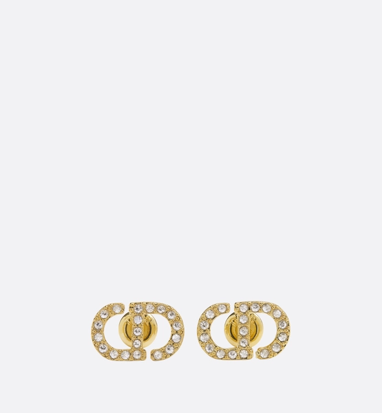 Gold Petit CD Mini Stud Earrings