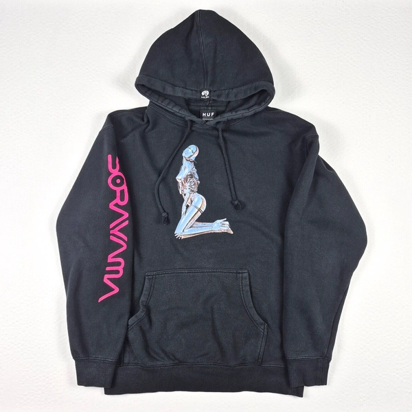 HUF Sorayama Black Hoodie M medium robot
